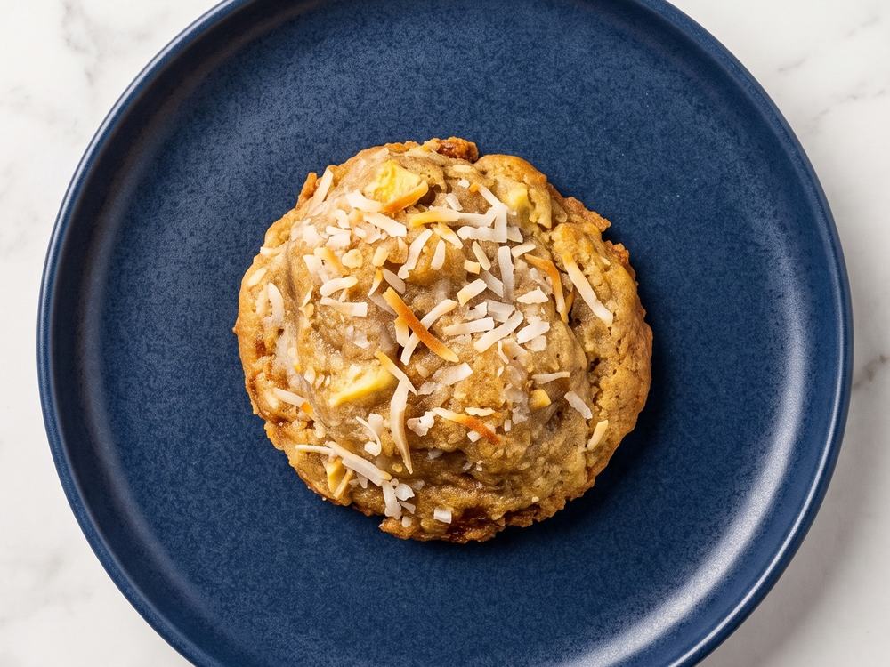 Cookie de Mainha Bala Baiana, massa com coco ralado